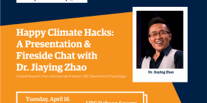 Happy Climate Hacks: A Presentation & Fireside Chat with Dr. Jiaying Zhao
